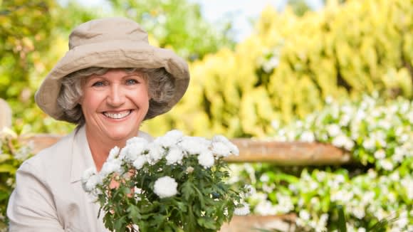 woman in garden